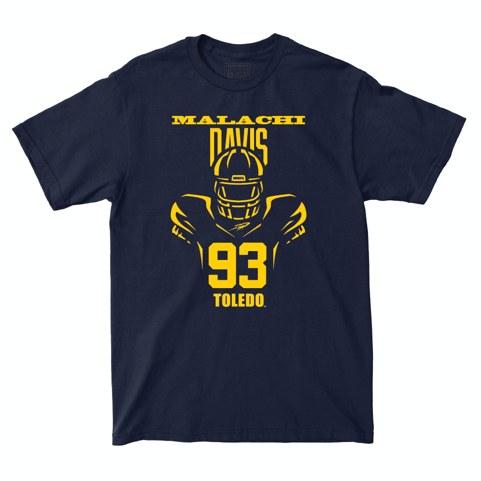 Toldeo Football Navy End Zone Tee - Malachi Davis | #93 Small