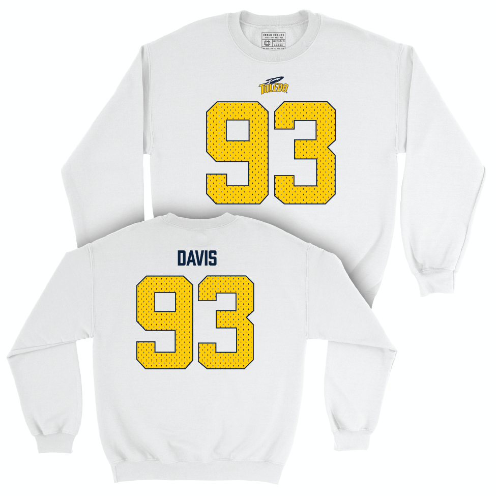 Toledo Football White Blitz Crew - Malachi Davis | #93 Small