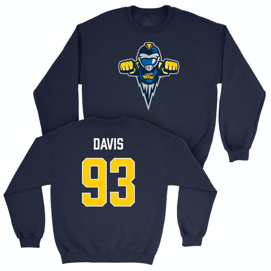 Toledo Football Navy Legacy Crew - Malachi Davis | #93 Small