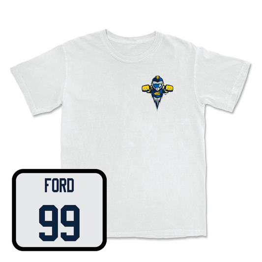 White Football Rocky Comfort Colors Tee 2 Youth Small / Travion Ford | #99