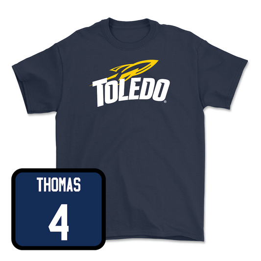 Navy Men's Basketball Toledo Tee Youth Small / Xavier Thomas | #4