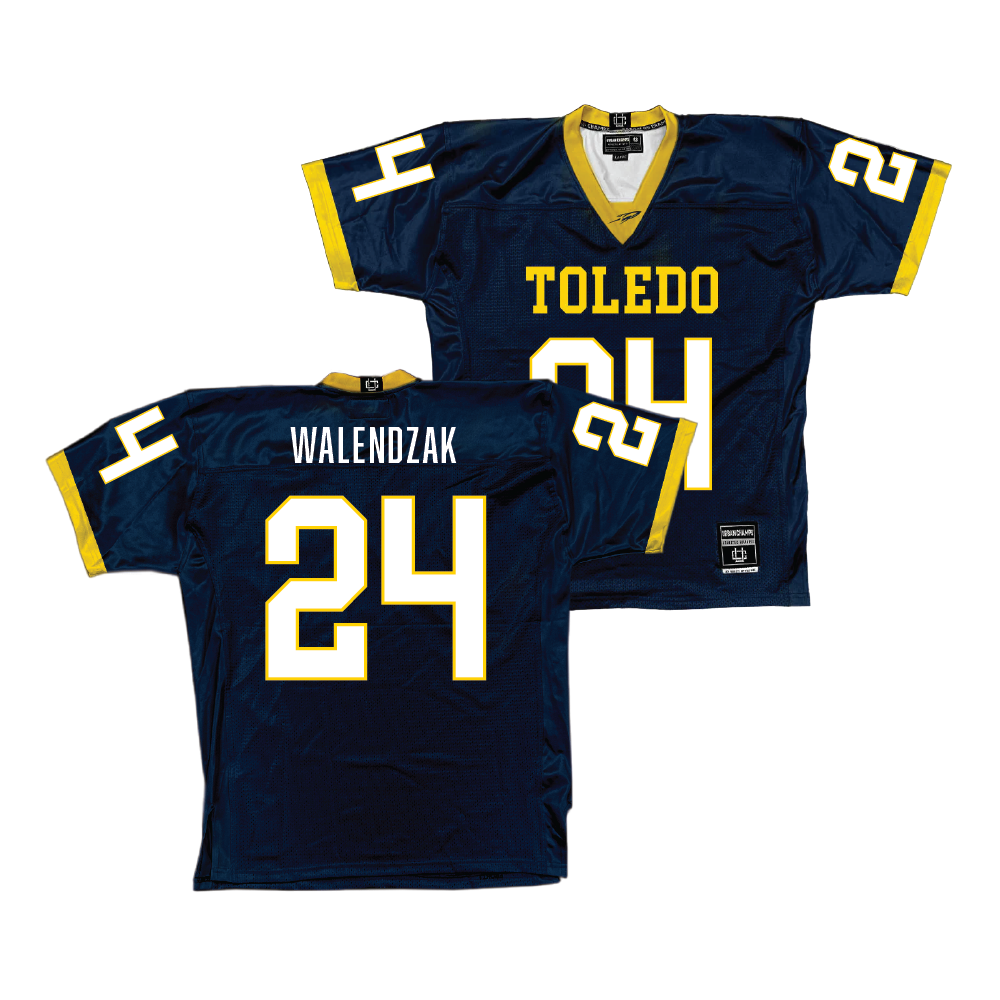 Navy Toledo Football Jersey - Connor Walendzak