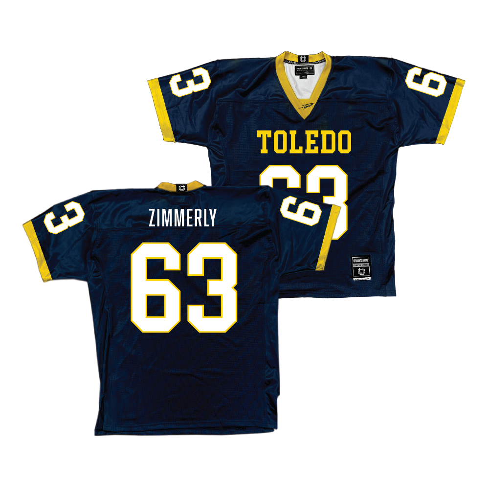 Navy Toledo Football Jersey - Grant Zimmerly